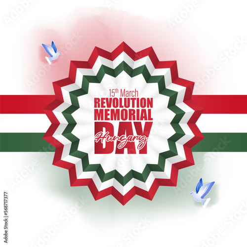 Vector illustration for Hungary Revolution Memorial Day