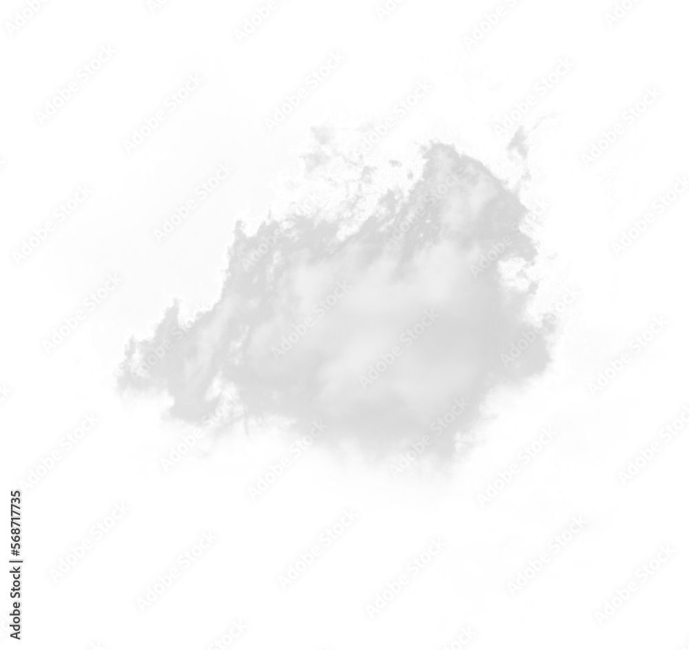 Isolated PNG cutout of a cloud on a transparent background, ideal for photobashing, matte-painting, concept art
