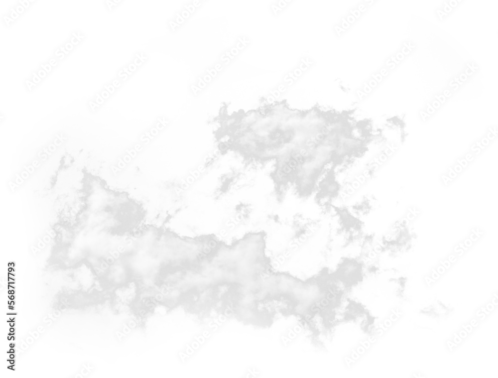 Obraz premium Isolated PNG cutout of a cloud on a transparent background, ideal for photobashing, matte-painting, concept art 