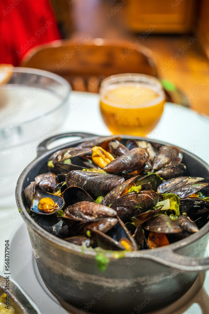 Traditional Belgian steamed mussels Belgium Traditional Belgian steamed mussels Belgium