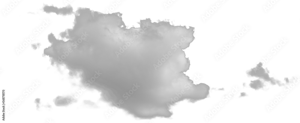 Obraz premium Isolated PNG cutout of a cloud on a transparent background, ideal for photobashing, matte-painting, concept art 