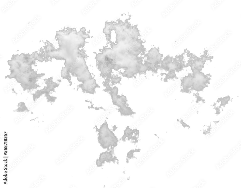 Obraz premium Isolated PNG cutout of a cloud on a transparent background, ideal for photobashing, matte-painting, concept art 