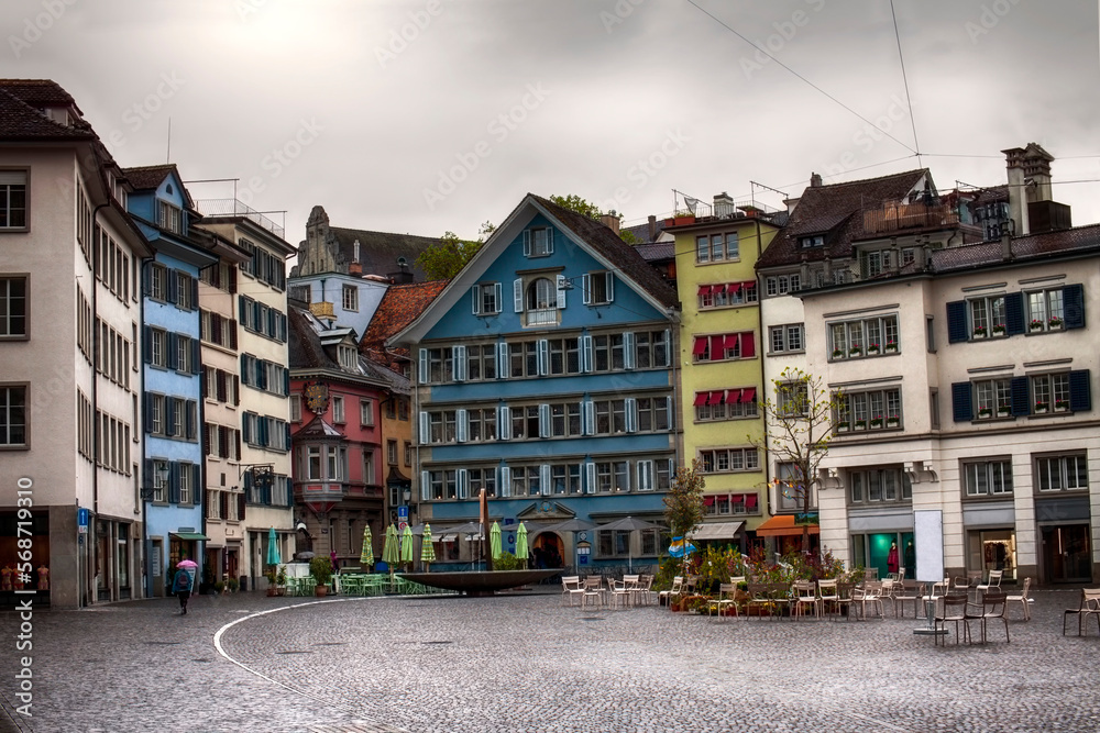 View in old town Zurich, Switzerland