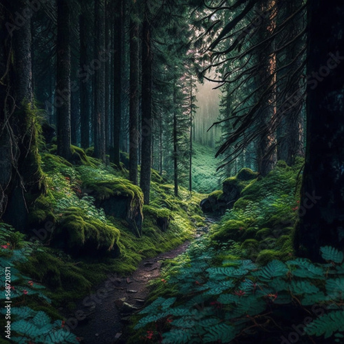 path in the forest © Ai Photo Art