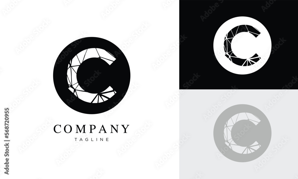 Vector abstract letter C logo design concept. Stock Vector | Adobe Stock