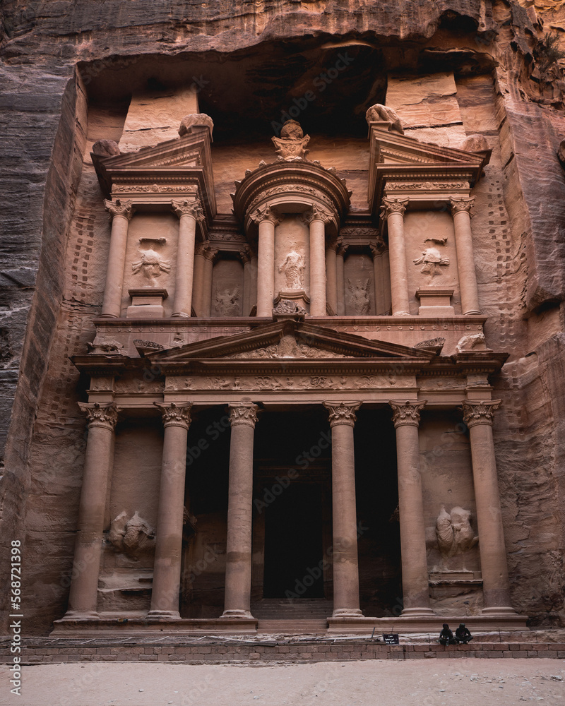 Petra monument just before sunset