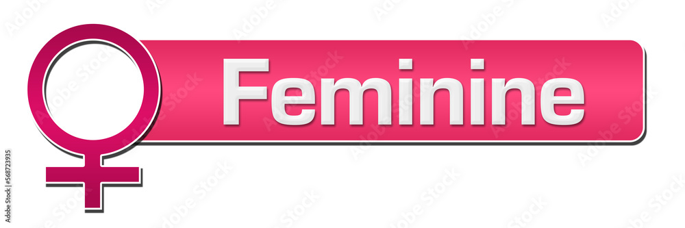 Feminine Pink Female Symbol Horizontal Feminine Pink Female Symbol Horizontal