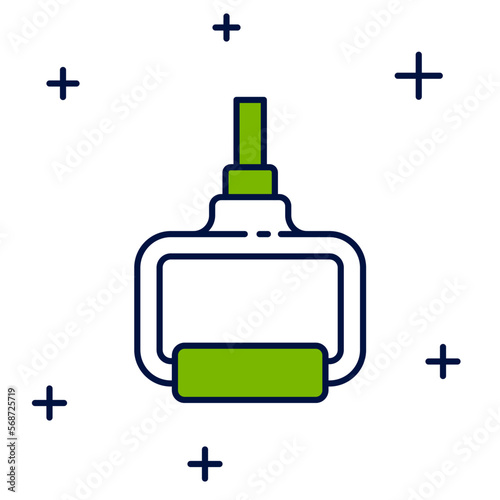 Filled outline TPX loop training equipment icon isolated on white background. Sport equipment. Vector