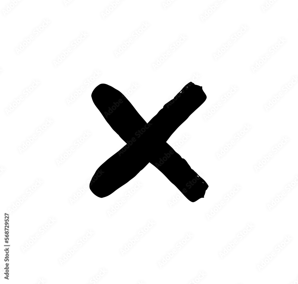Obraz premium Checkbox. Check signs V X. Chalk and brush checkmarks set. Vector set