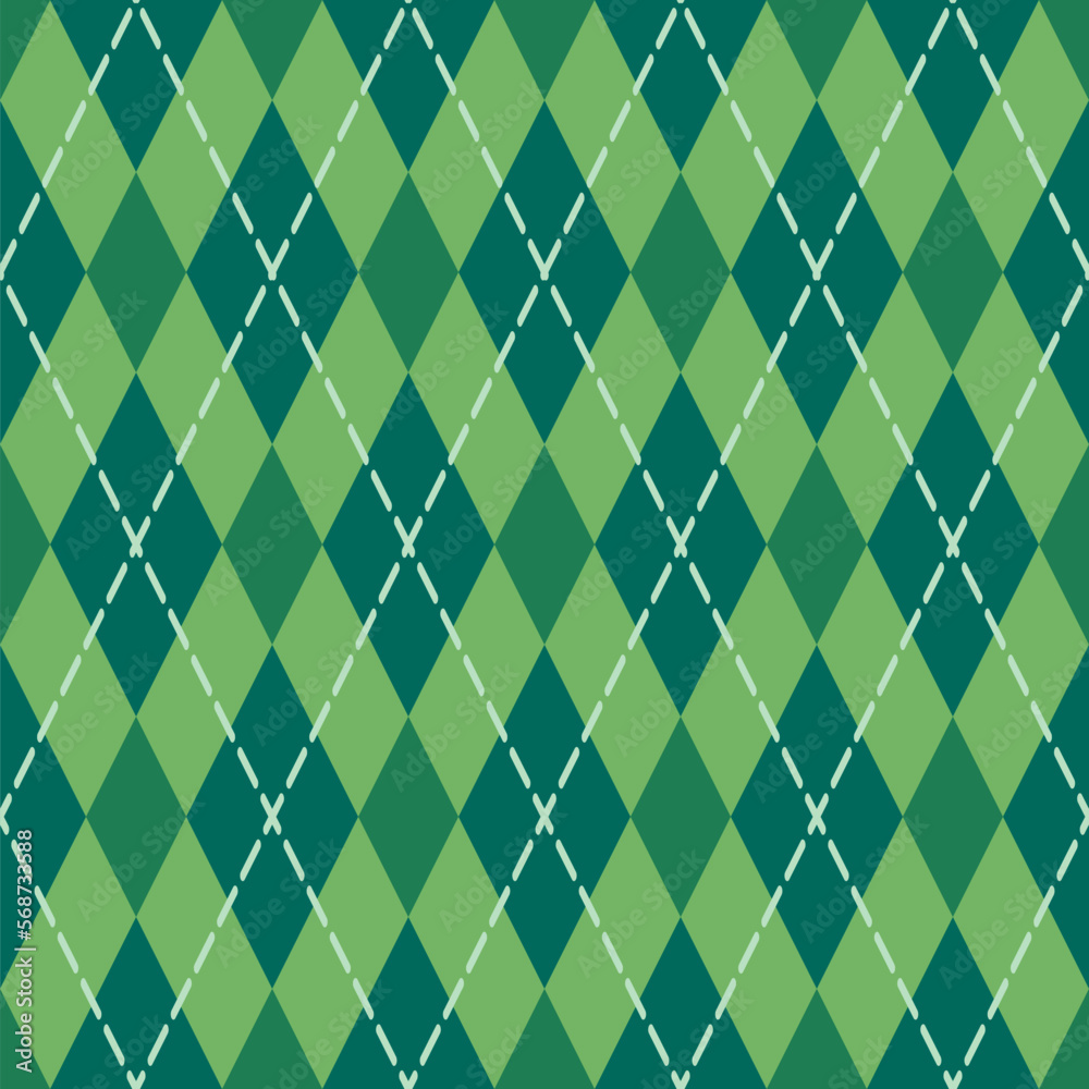 St. Patricks Day Seamless Pattern Green Argyle St. Patricks Day Seamless Pattern Green Argyle