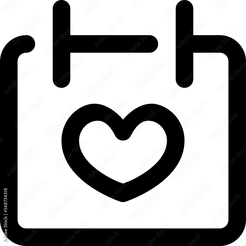 illustration of a calendar heart illustration of a calendar heart