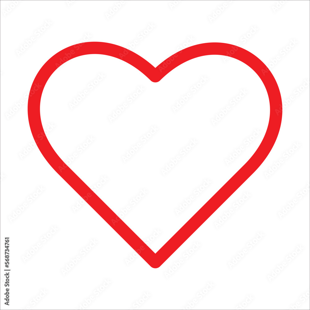 Outline of Red heart isolated on white background, vector illustration icon flat design. Happy Valentine's Day. I love you symbol. Healt care concept sign vector. Love and romance sign. Outline of Red heart isolated on white background, vector illustration icon flat design. Happy Valentine's Day. I love you symbol. Healt care concept sign vector. Love and romance sign.