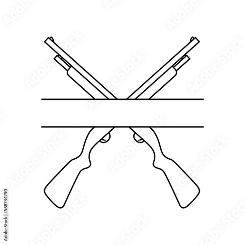 Shotgun icon vector. Rifle illustration sign. weapon symbol. Hunting logo.