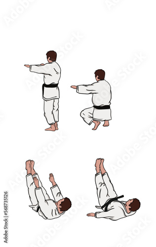 judo - ushiro ukemi photo