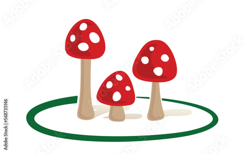 The forest mushroom stylized symbol.