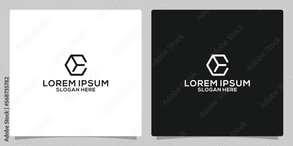 Abstract hexagon logo vector. Cube logo. Creative geometric logo design concept Abstract hexagon logo vector. Cube logo. Creative geometric logo design concept