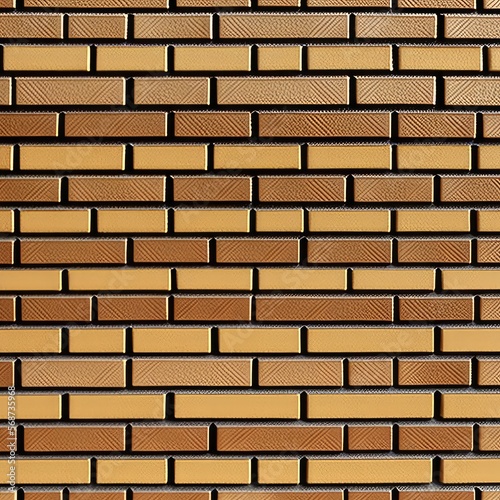 Brown brick wall texture background. Generative AI