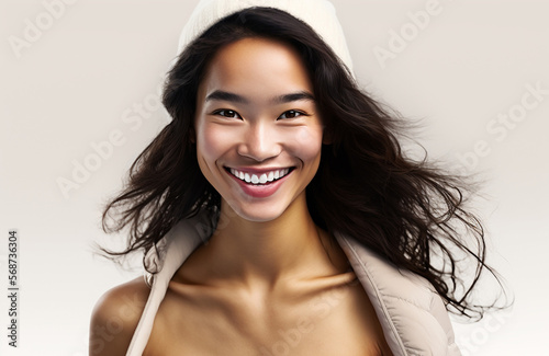 young adult woman in trendi...