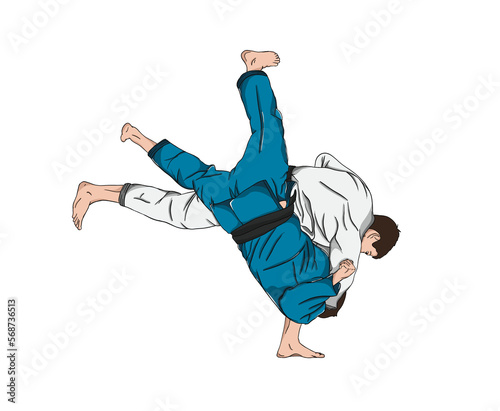 judo - o soto gari photo