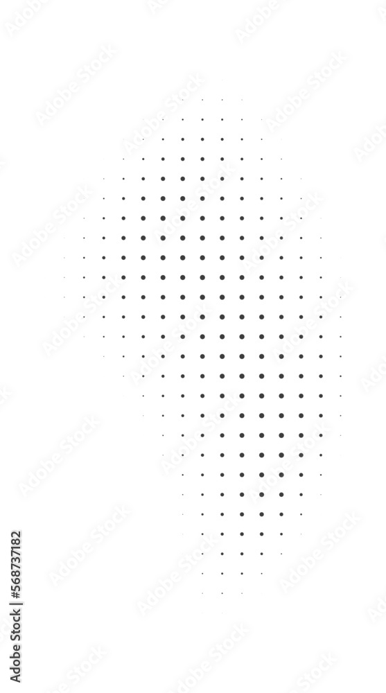 Halftone gradient shapes. Dots comic effect. Vector illustration