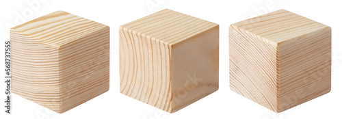 Obraz na płótnie Wooden cubes set cut out