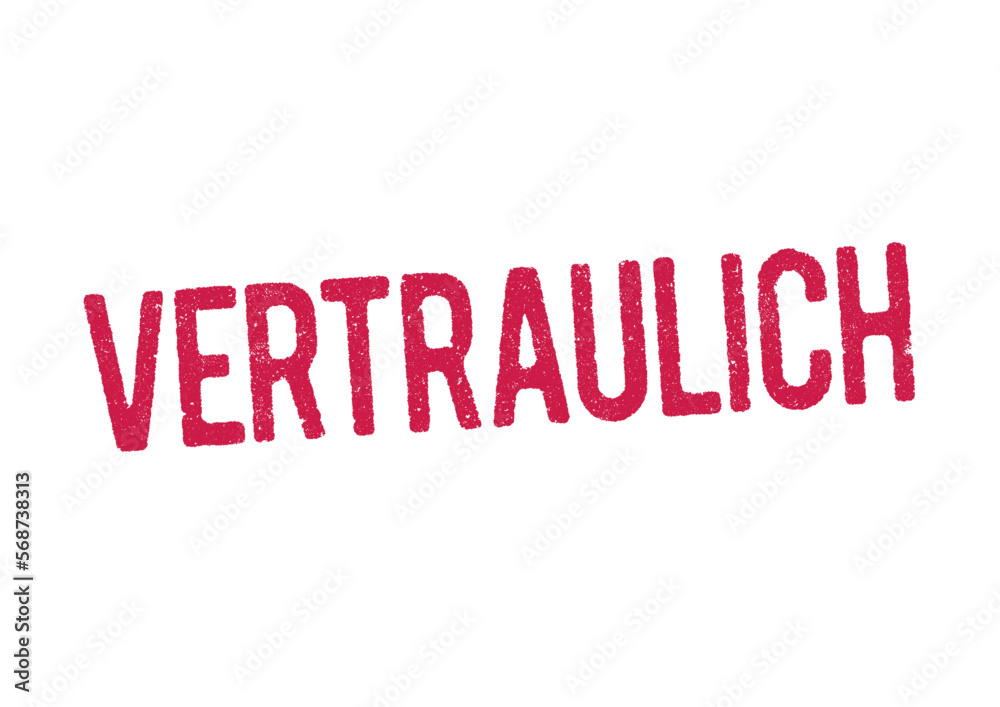 Vector illustration of the word Vertraulich (Confidential in German) in red ink stamp Vector illustration of the word Vertraulich (Confidential in German) in red ink stamp