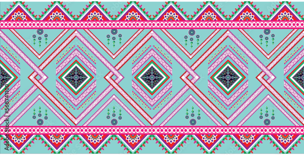 Geometric ethnic oriental pattern traditional Design for background,carpet,wallpaper,clothing,wrapping,Batik,fabric,Vector embroidery style, colorful, indan, mexican. Geometric ethnic oriental pattern traditional Design for background,carpet,wallpaper,clothing,wrapping,Batik,fabric,Vector embroidery style, colorful, indan, mexican.