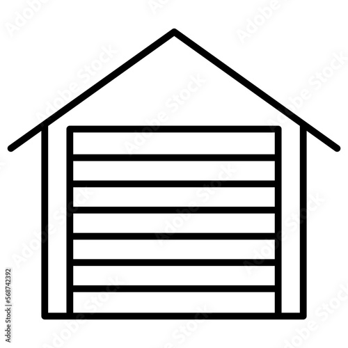 Outlined Warehouse icon