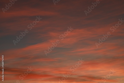 Picturesque view of sky and clouds at dawn