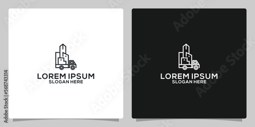 Car and house logo icon vector, car out from garage, concept for insurance, vehicle dealership