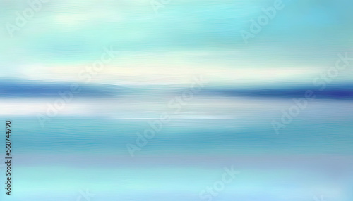 Blue sky with clouds, soft and calm blue landscape as luxury backgrounds. Feeling of winter sky. Generative Ai.