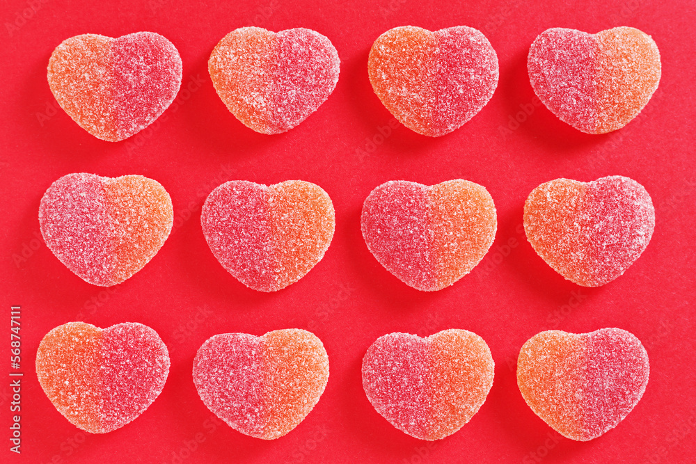 Obraz premium Heart shaped jelly candy