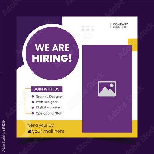 We are hiring social media marketing post design