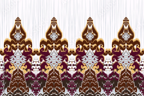 Indigenous pattern design, abstract, from geometric shapes, Asian style, used for background, home decoration, wallpaper.