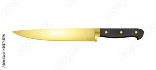 Gold fillet Knife vector Object Illustration
