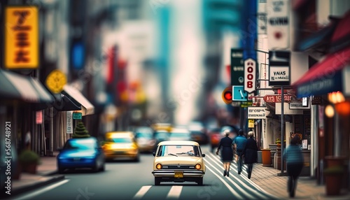 blurred cityscape background, Generative Ai