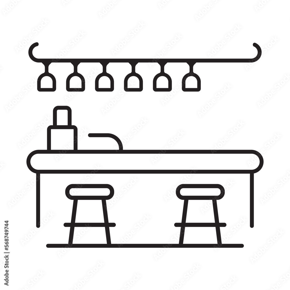 bar counter icon bar counter icon