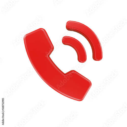 3D Illustration phone call ringing Icon For Web Mobile App Social Media Promotion