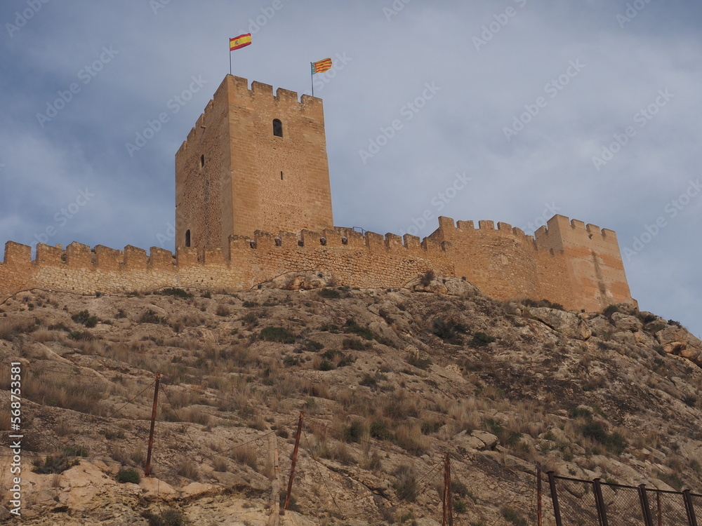 Muralla de castillo de villena Alicante