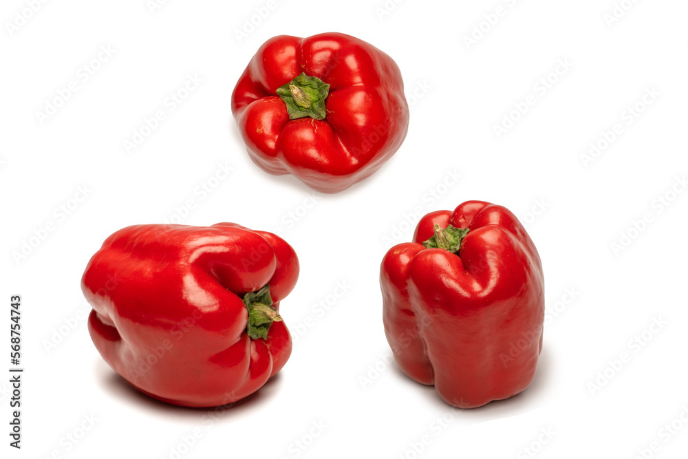 Red bell pepper isolated on a white background. Red bell pepper isolated on a white background.