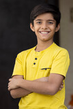 Portrait of a confident boy of Indian ethnicity.