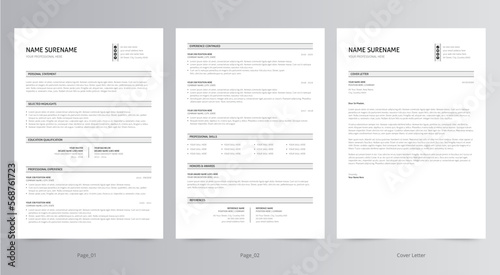 Resume Template, Professional Modern Resume Template, CV Template