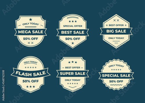 Set of badge or logo design element collection