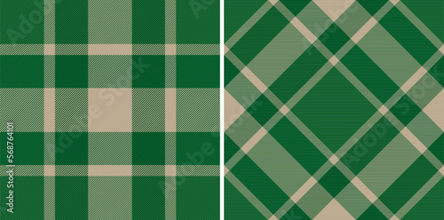 Check plaid textile. Texture fabric vector. Tartan pattern seamless background.