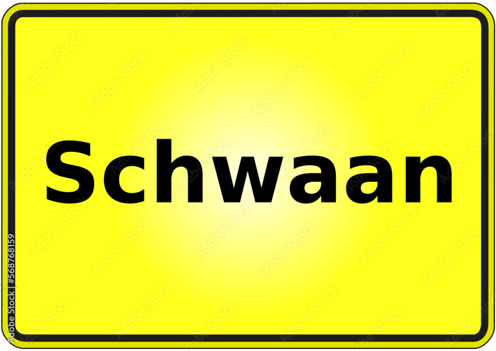 Stadteingangsschild Deutschland Stadt Schwaan Stadteingangsschild Deutschland Stadt Schwaan