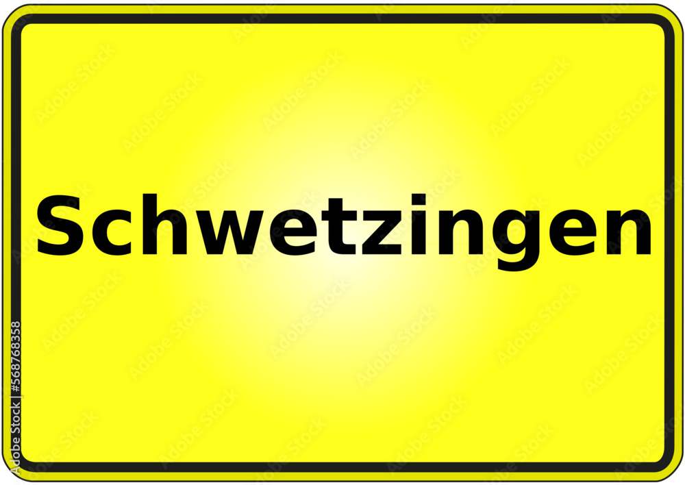 Stadteingangsschild Deutschland Stadt Schwetzingen Stadteingangsschild Deutschland Stadt Schwetzingen
