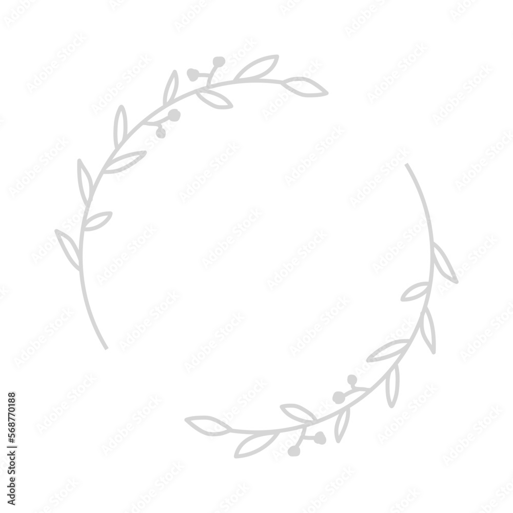 Vector floral logo template in elegant style on white background illustration. Circle frames logos. For badges, labels, logotypes and branding business identity. Vector floral logo template in elegant style on white background illustration. Circle frames logos. For badges, labels, logotypes and branding business identity.