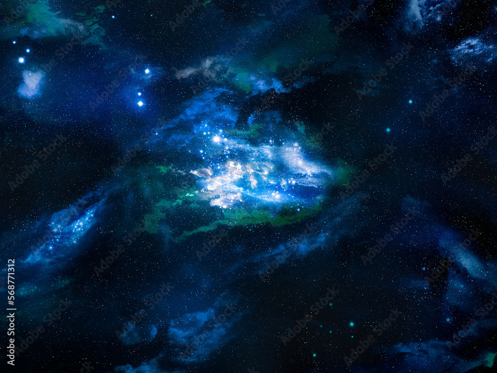 Obraz premium Cosmos background. Colorful space with nebulae. Phenomena of the universe. Beautiful stardust with clusters of stars.