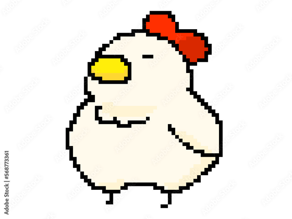 Fototapeta premium にわとりのドット絵