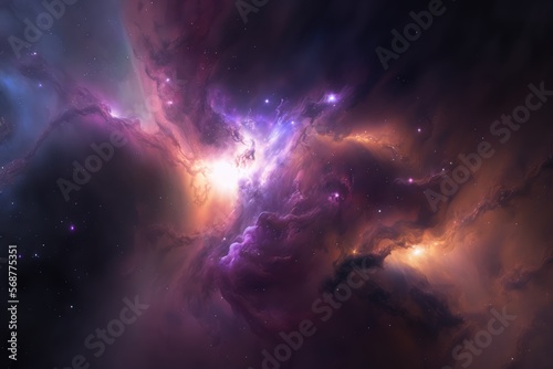 Deep space nebula made with generative ai